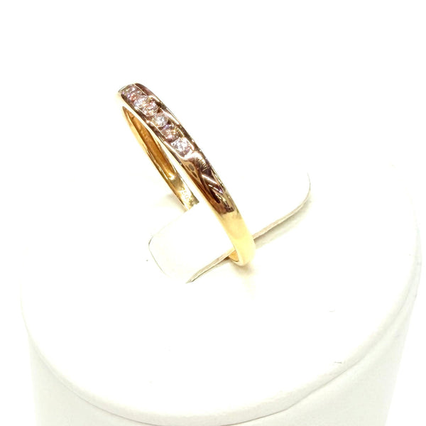 Bague Demi Tour en Or Jaune 18 K - Taille 58 -  1.48 G