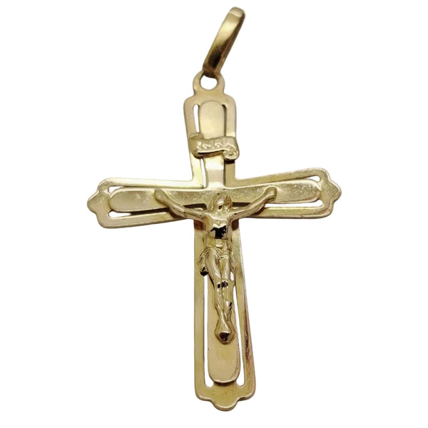Pendentif Croix Or Jaune 18 Carats Bon Etat