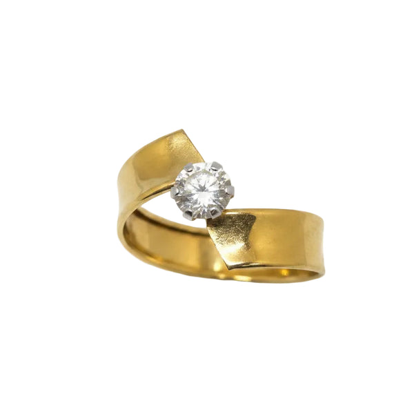 Titre : Bague Or Jaune 18 Carats avec Oxyde