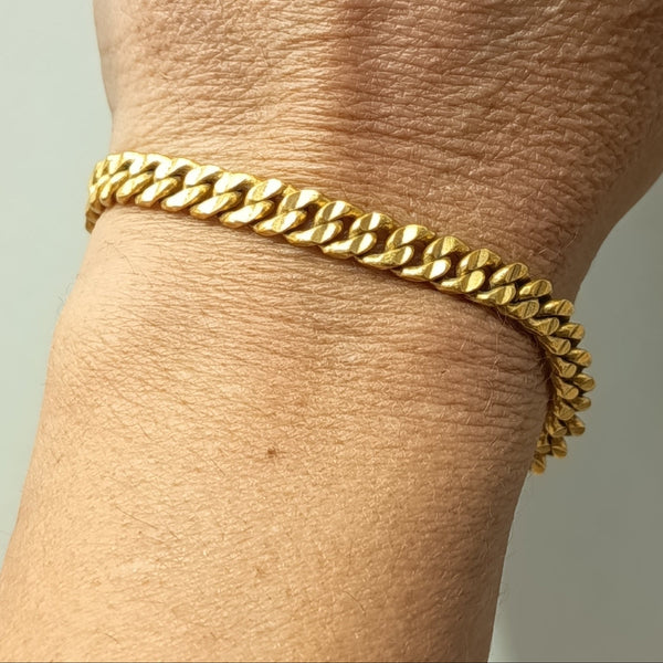 Bracelet Gourmette Or Jaune 24K