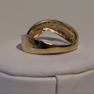 Bague Jonc en Or Jaune et Blanc 18 Carats