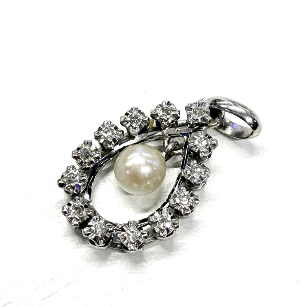 Pendentif Perle et Or Blanc 18K - 2.19G