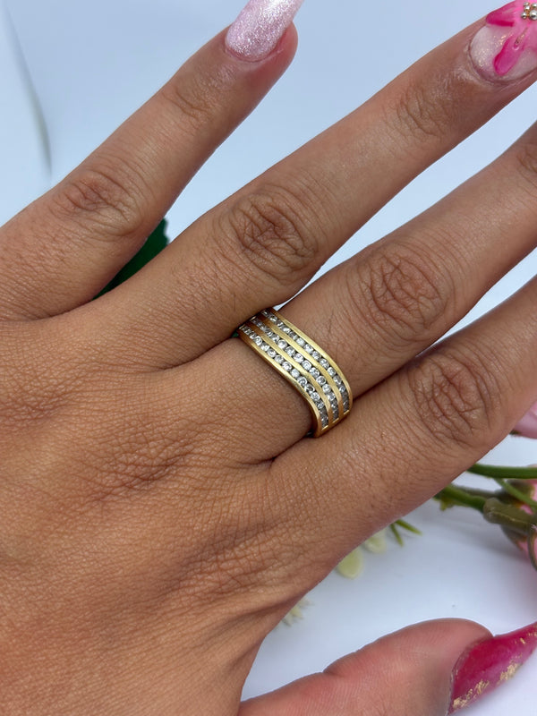 Bague en Or Jaune 18K - 3.89 Grs - Taille 57