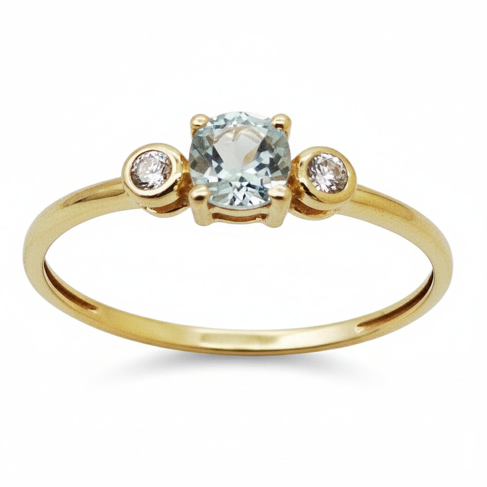 Bague Empierrée en Or Jaune 18K – Taille 52