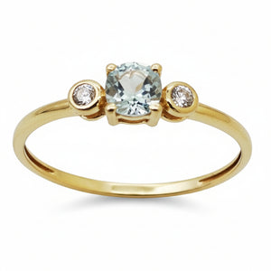 Bague Empierrée en Or Jaune 18K – Taille 52