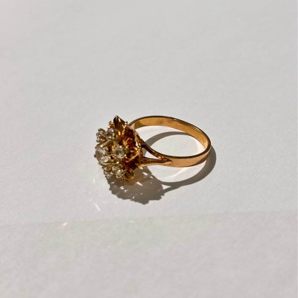 Bague Chou en Or Jaune avec Oxyde de Zirconium - T 54