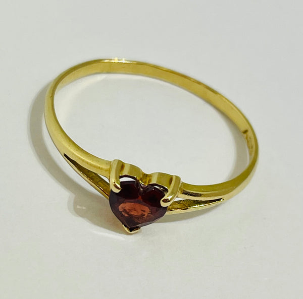 Bague Solitaire en Or Jaune 18 K - Taille 54 -  1.31 G