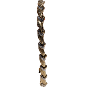 Bracelet Maillon Fantaisie Or Jaune et Blanc 18 K - 5,81 g