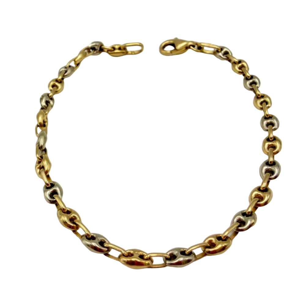Bracelet Maillon Grain de Café Or 18 K - 4.20 G