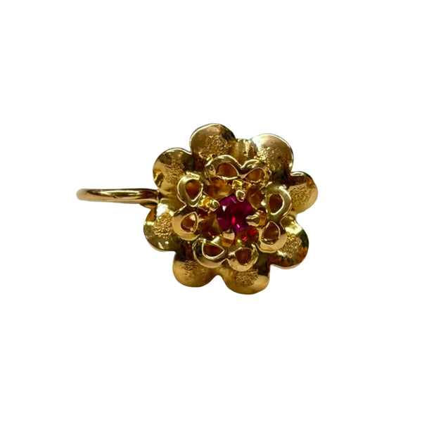 Boucles d'Oreilles Dormeuses avec Tourmaline en Or Jaune 18K