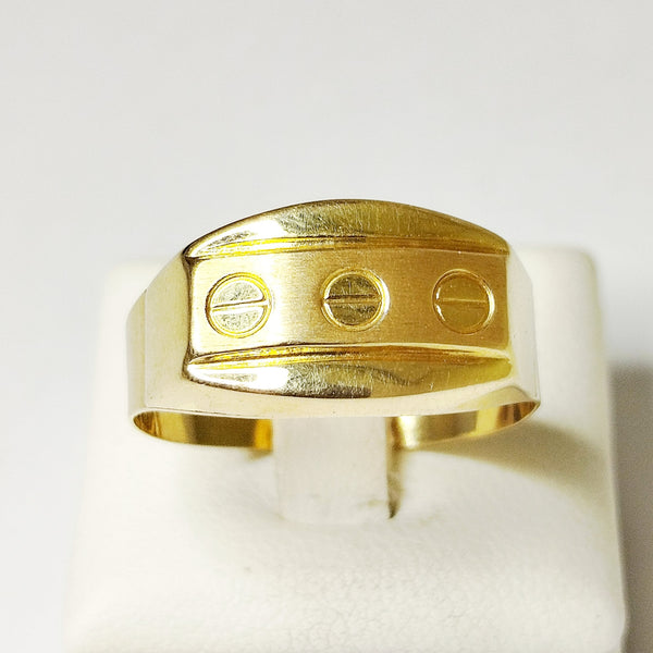 Chevalière en or jaune 18K Taille-67