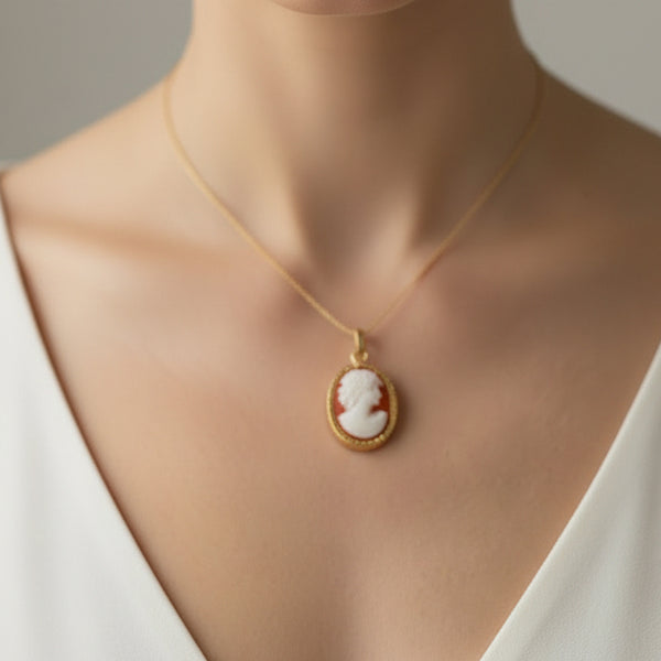 Pendentif Camée Or Jaune 18K