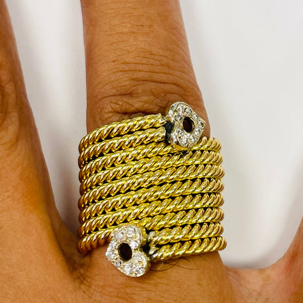 Bague en or jaune 18K - 19 Grs - Taille 54/55