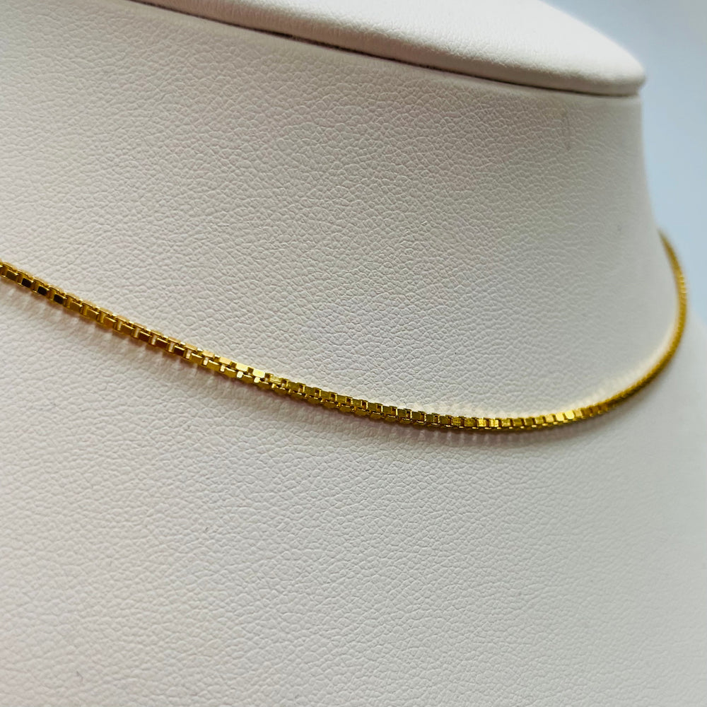 Collier Ras du Cou Or Jaune Vénitien 18K Lg40cm