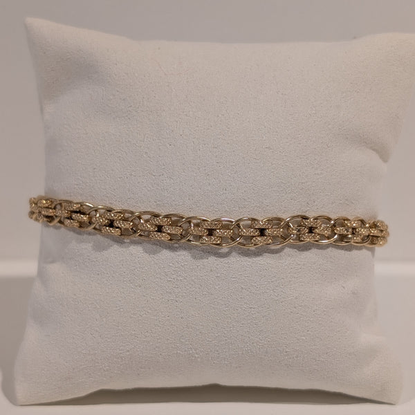 Bracelet Maillon Fantaisie en Or Jaune 18K