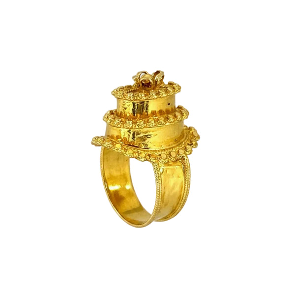 Bague en Or Jaune 18K - 7.59Grs - Taille 55