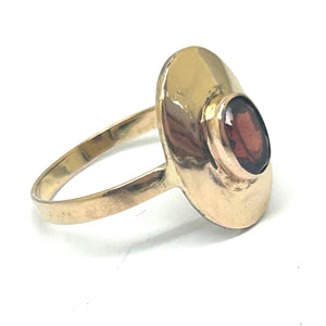 Bague Ancienne Or Jaune 18k avec Grenat