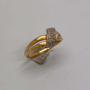 Bague en Or jaune 18K - Taille 52.5