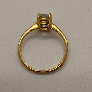 Bague Solitaire en Or Jaune 18K Taille-53