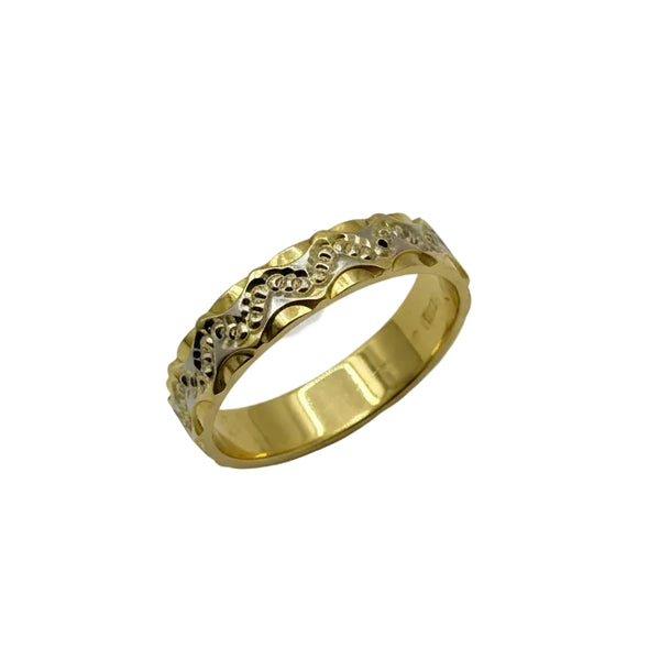 Bague en or jaune 18K - Taille 56 - 3.88 Grs