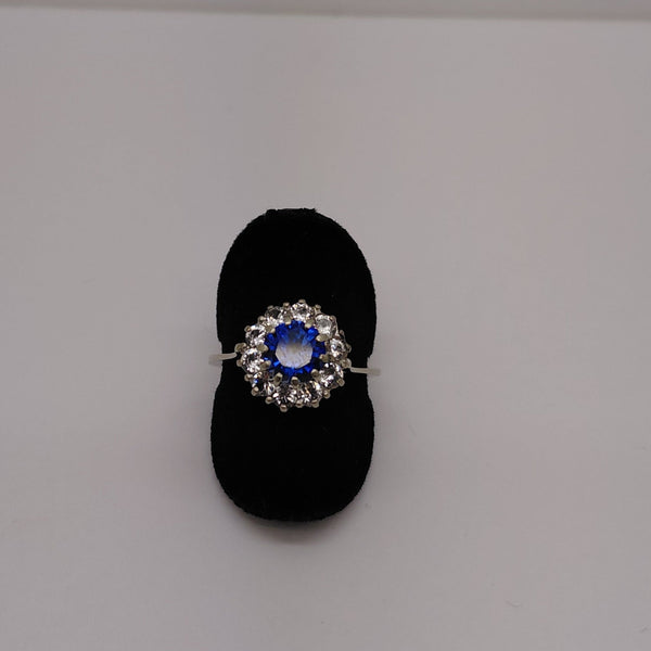 Bague Marguerite en Or Jaune et Blanc 18K Taille-54