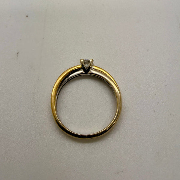 Bagues Or Jaune et Blanc 18 Carats Taille -51