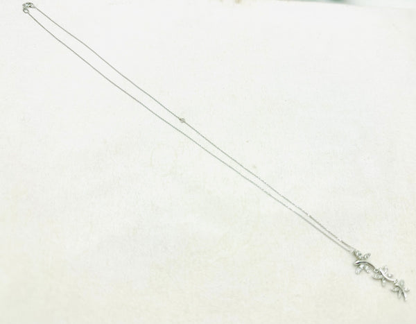 Collier Matinée Or Blanc 750 avec Diamants Certifié