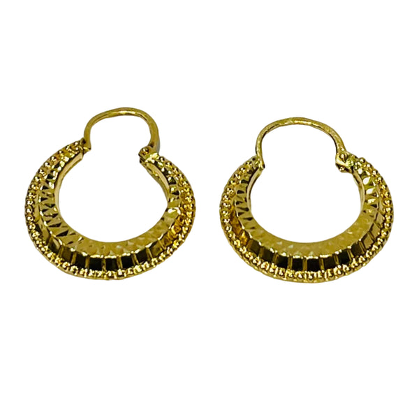 Boucles d'oreilles en Or jaune 18K - 1.65G