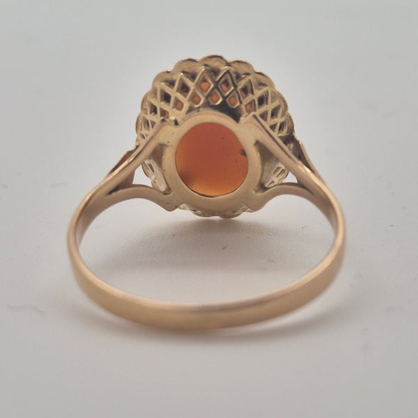 Camée en Or Jaune 18 Carats - Taille 51