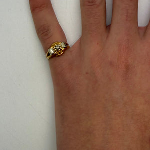 Bague en or jaune 18K - Taille 50 - 1.99 Grs