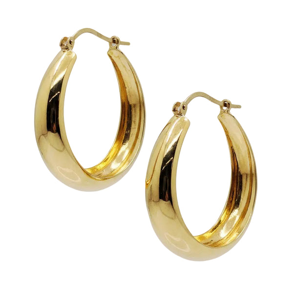 Boucles d'oreilles créoles Or Jaune 18K