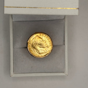 Bague pièce 10 FR Napoléon or jaune 18K