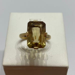 Bague Solitaire Or Jaune 18K - Taille 54