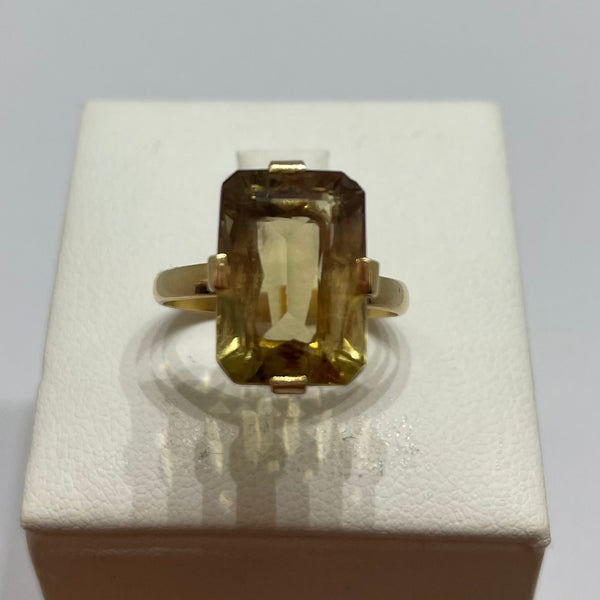 Bague Solitaire Or Jaune 18K - Taille 54