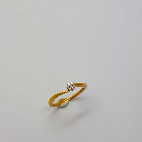 Bague solitaire en or jaune  Taille-53