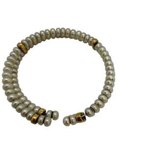 Bracelet fantaisie perles en Or Jaune 18K - 14,60Grs