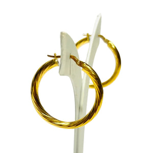 Créoles en Or jaune  18 k avec fermoir cliquets