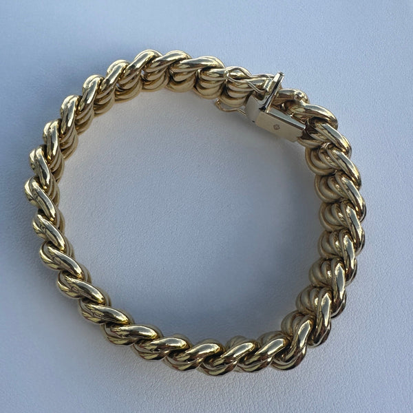 Bracelet Gourmette en Or Jaune 18K - 31.16G
