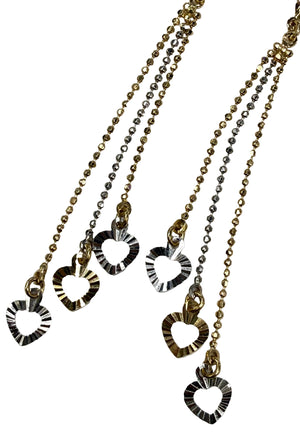 Boucles d'oreilles pendantes en or Jaune et Blanc 18k - 3.49 G