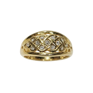 Bague en or 18 carats sertie de diamants