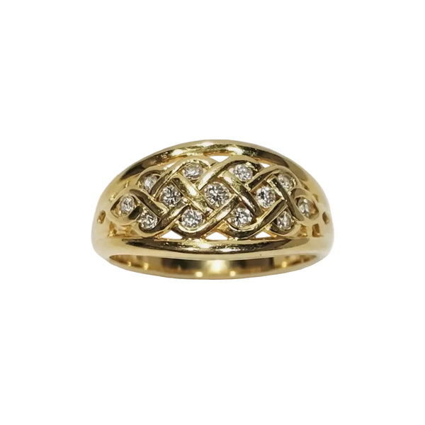 Bague en or 18 carats sertie de diamants