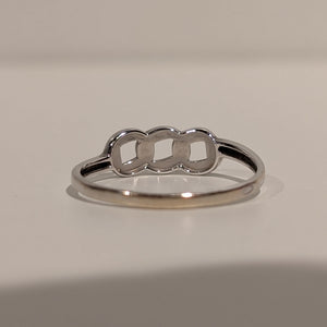 Bague en Or Blanc 18 K  - Taille 54 - 1,30 G