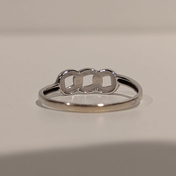 Bague en Or Blanc 18 K  - Taille 54 - 1,30 G