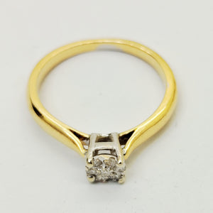 Bague Solitaire en Or Jaune 18 K - 3.07 G