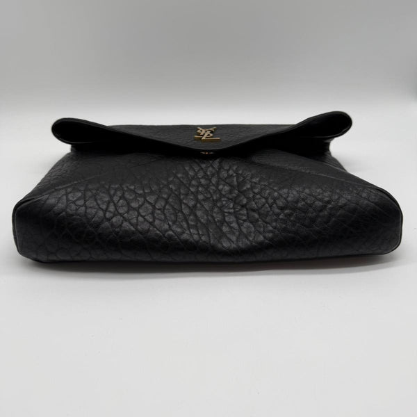 Saint Laurent - Pochette Cassandre en Cuir Noir