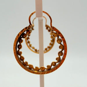 Boucles d'oreilles créoles en Or jaune 18K - 2.5g