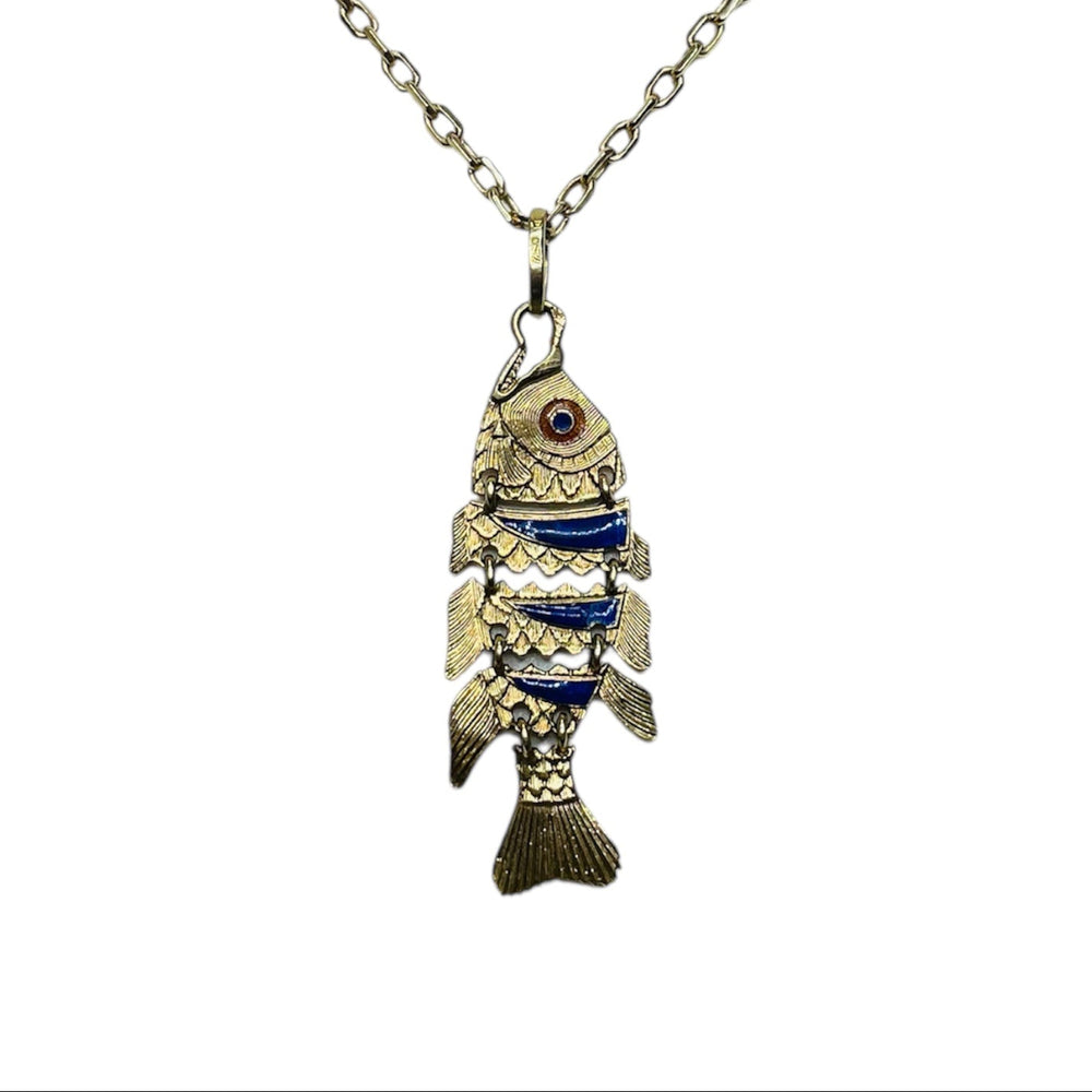Pendentif poisson en or 18K