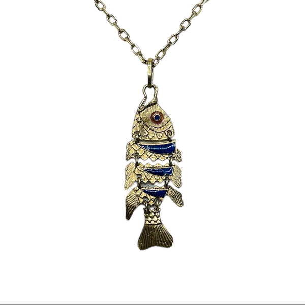 Pendentif poisson en or 18K - 3.40gr
