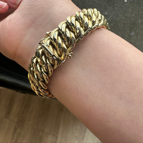 Bracelet Gourmette en Or Jaune 18K - 31.16G