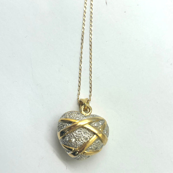 Pendentif Coeur Diamants 18 carats